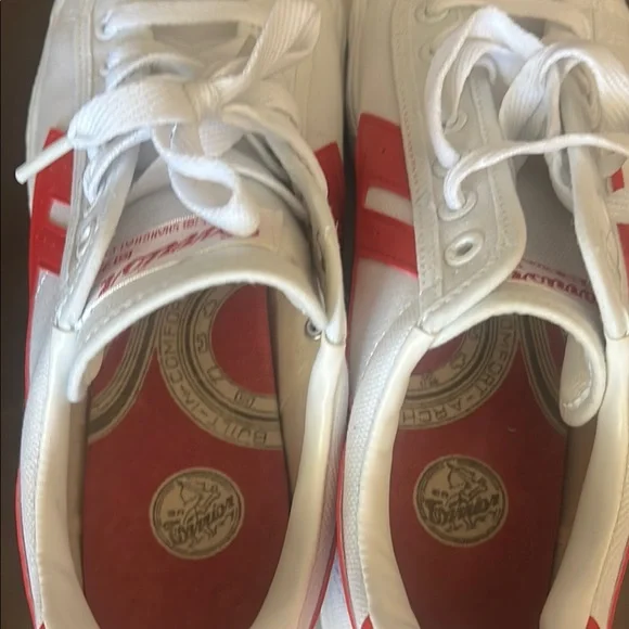 White and Red Athletic Shoes - Picture 3 of 6